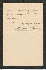 Nachlass Franz Steindachner, Brief von Cornelius Chyzer an Franz Steindachner (23.04.1883), Inv.Nr. 81.02, Seite 4